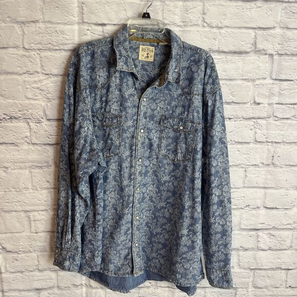 Red Head Brand Men’s Western Cowboy Pearl Snap Collared Shirt Size 2XL - Picture 1 of 8